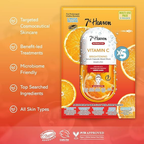 7th Heaven – Nutriactive Vitamin C Sheet Masks Multipack (Pack of 5) – Brightening Face Mask Set with Amino Acids