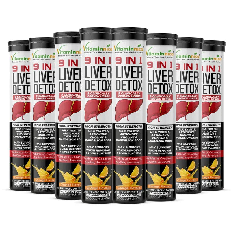 Vitaminnica 9-in-1 Liver Detox Effervescent Tablets – Advanced Liver Cleanse- 20 Effervescent Tablets - The Wellness Store®