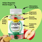 MultiVi - Apple Cider Vinegar (with the Mother) & Ginger - 60 Chewable Gummies