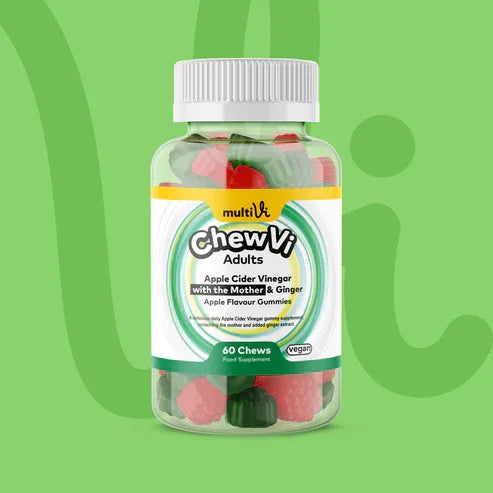 MultiVi - Apple Cider Vinegar (with the Mother) & Ginger - 60 Chewable Gummies - The Wellness Store®