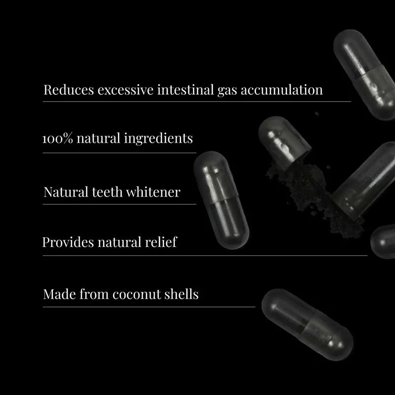 KIKI Health - Activated Charcoal Capsules - 50 Vegicaps
