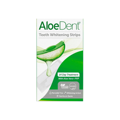 Aloe Dent – Teeth Whitening Strips with Aloe Vera – 28 Strips (14-Day Treatment)