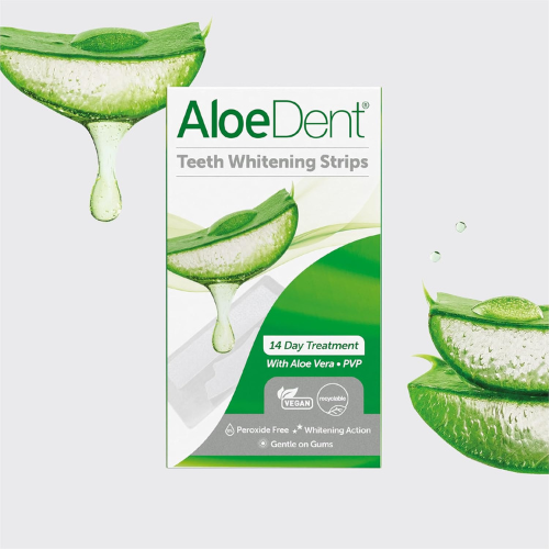 Aloe Dent – Teeth Whitening Strips with Aloe Vera – 28 Strips (14-Day Treatment)