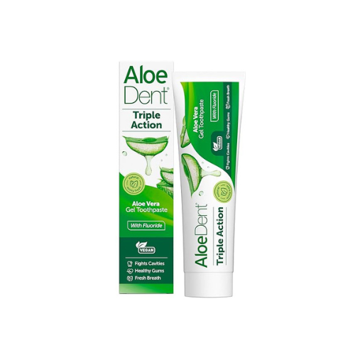 Aloe Dent – Triple Action Aloe + CoQ10 Toothpaste (Fluoride) – Peppermint – 100ml