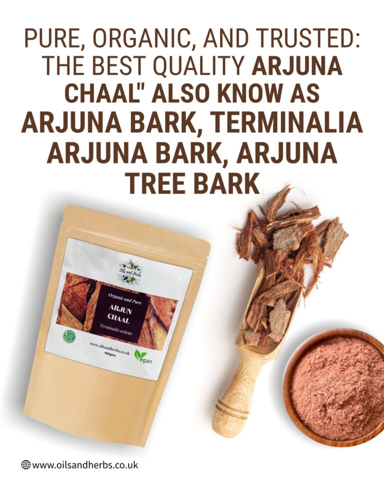 Oils & Herbs - 100% Organic Arjuna Chaal Powder (Terminalia arjuna) - 100g Powder
