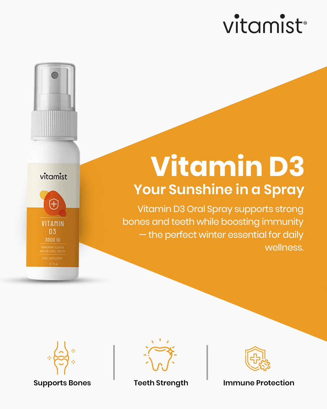 Vitamist - Vitamin D3 Oral Spray - 100 Daily Doses