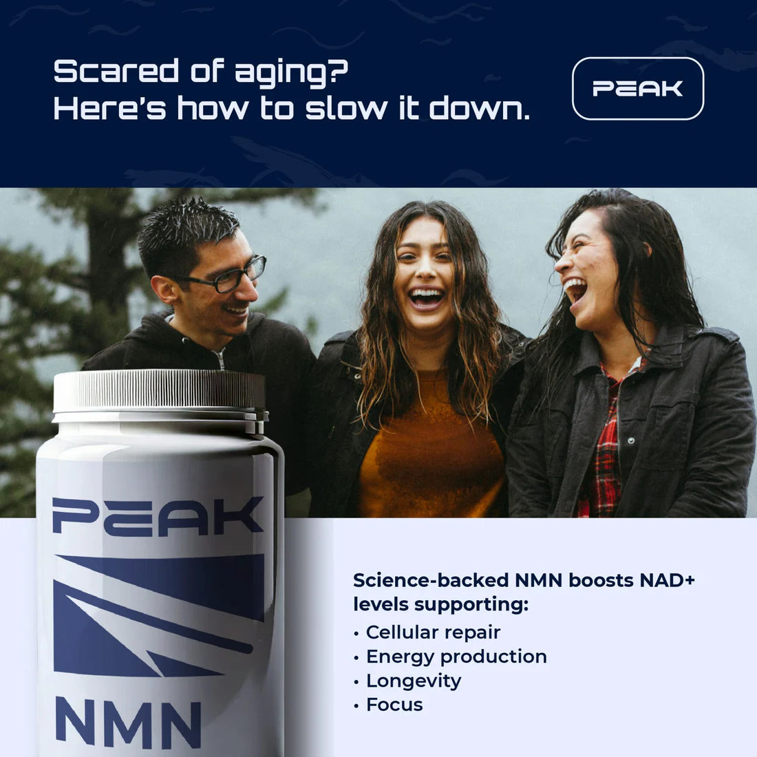 Peak State - Pure NMN Capsules 500mg - 60 Capsules