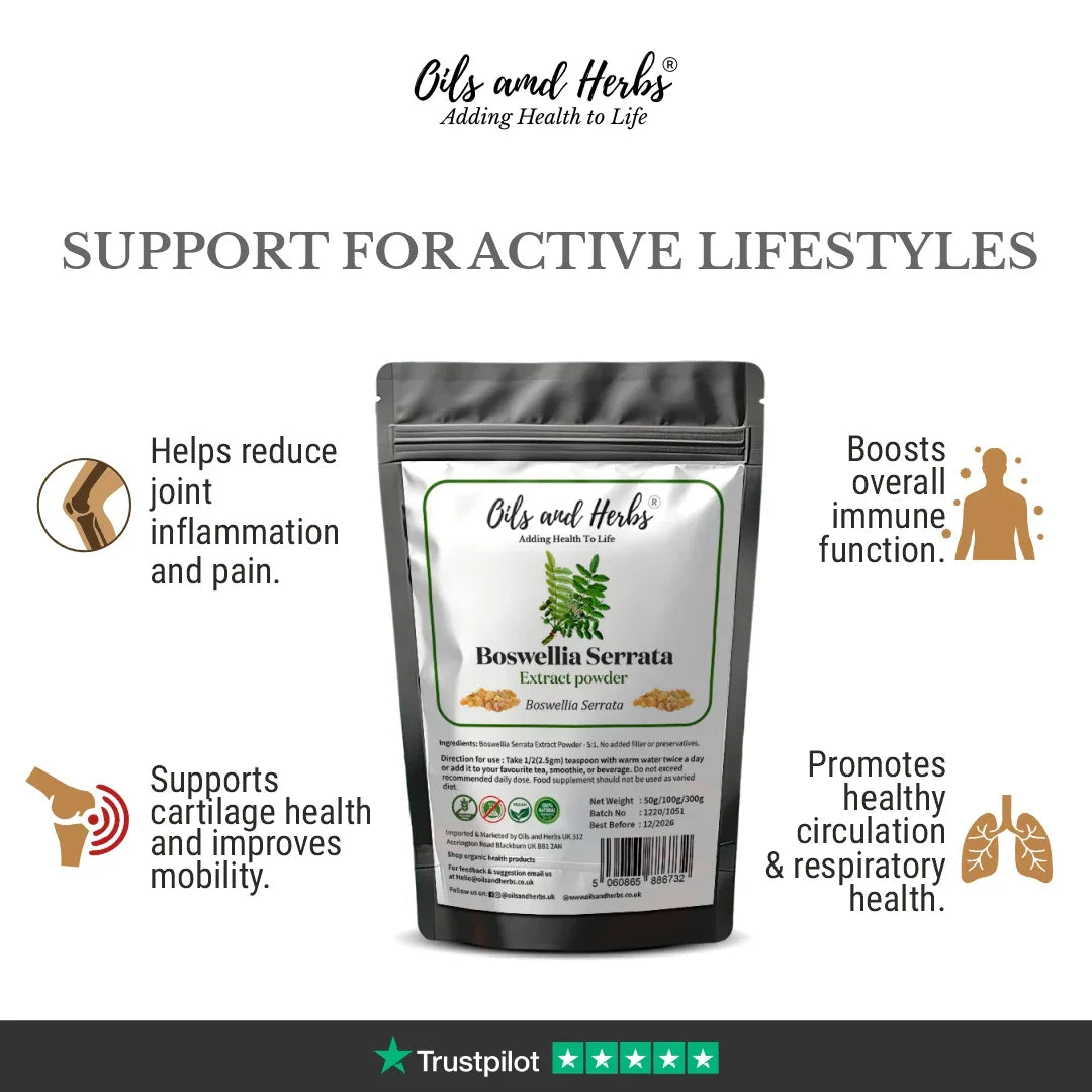 Oils & Herbs – High Strength Boswellia Serrata Extract Powder 5:1 - The Wellness Store®