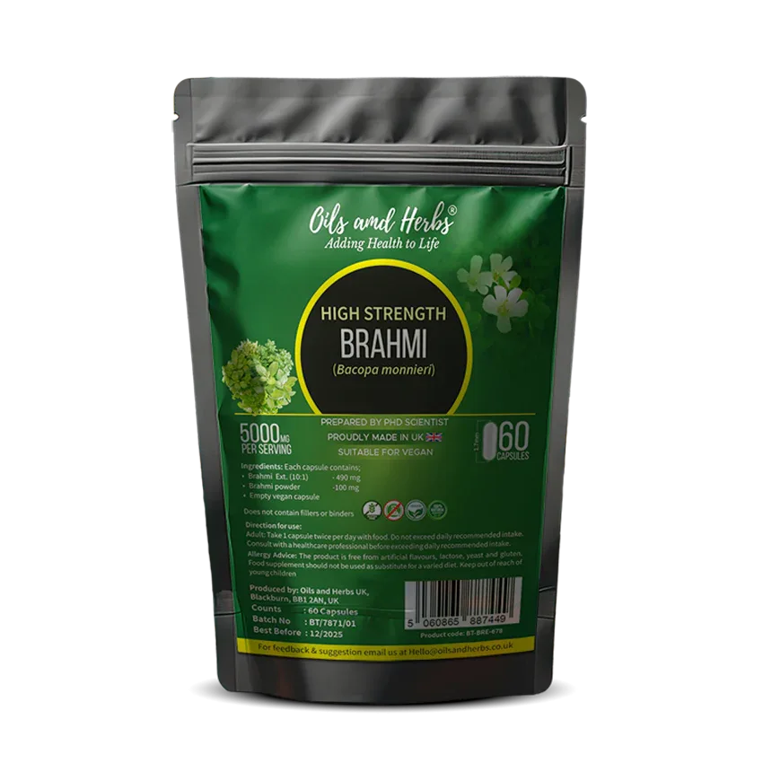 Oils & Herbs – High Strength Brahmi Capsules - The Wellness Store®
