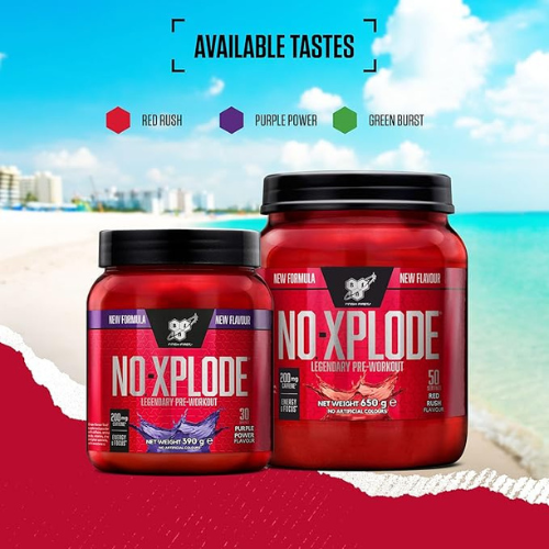 BSN - N.O.-Xplode Pre Workout Powder Red Rush Flavour - 390g (30 Servings)