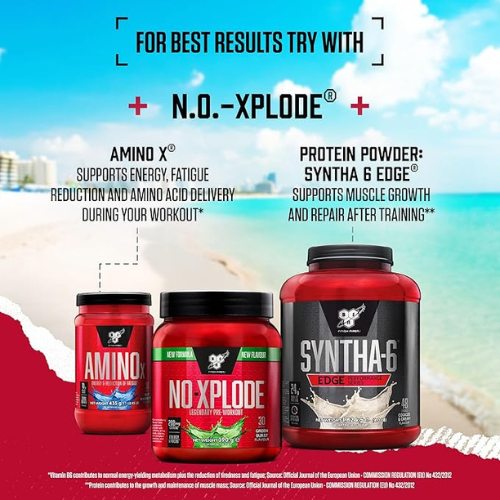 BSN - N.O.-Xplode Pre Workout Powder Red Rush Flavour - 390g (30 Servings)