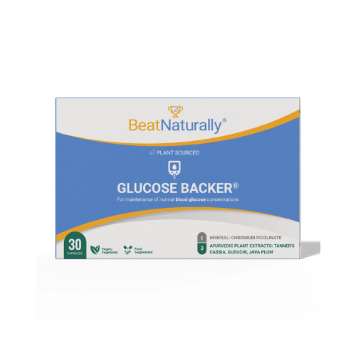 BeatNaturally - Blood Sugar Support with Chromium Picolinate, Cassia & Tinospora - 30 Capsules