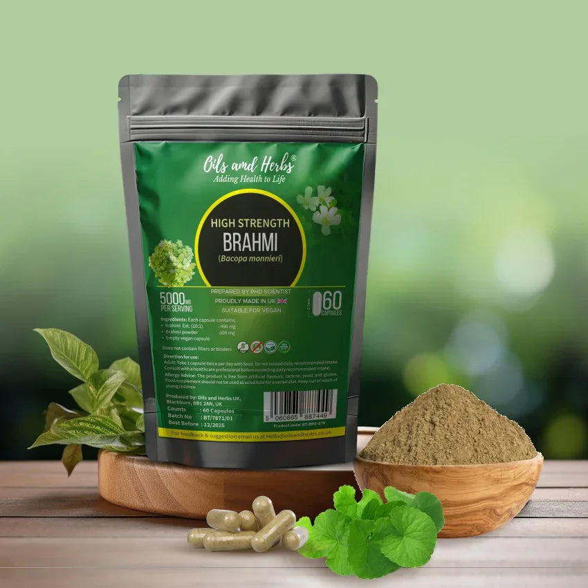 Oils & Herbs – High Strength Brahmi Capsules - The Wellness Store®
