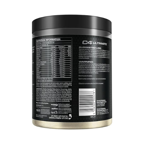 Cellucor - C4 Ultimate Pre‑Workout Bubblegum Flavor - 508 g Powder (20 Servings)