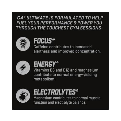 Cellucor - C4 Ultimate Pre‑Workout Bubblegum Flavor - 508 g Powder (20 Servings)