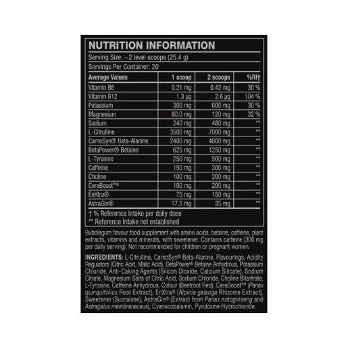 Cellucor - C4 Ultimate Pre‑Workout Bubblegum Flavor - 508 g Powder (20 Servings)