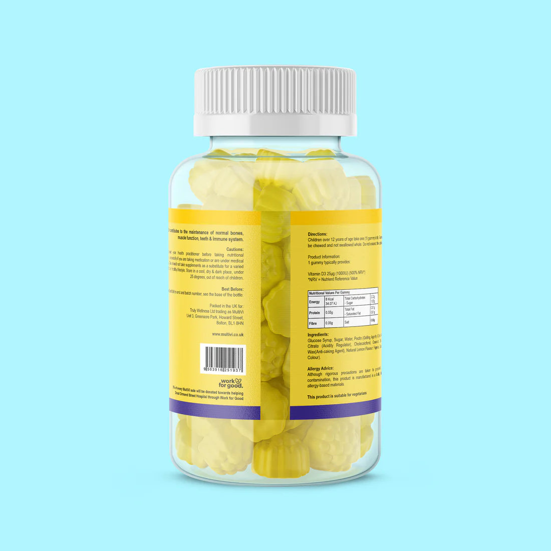 MultiVi - Kid's Vitamin D3 1000IU - 60 Chewable Gummies