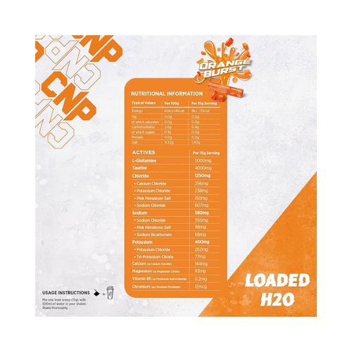 CNP - Loaded H2O Electrolyte Hydration Powder - 300g (Vegan)