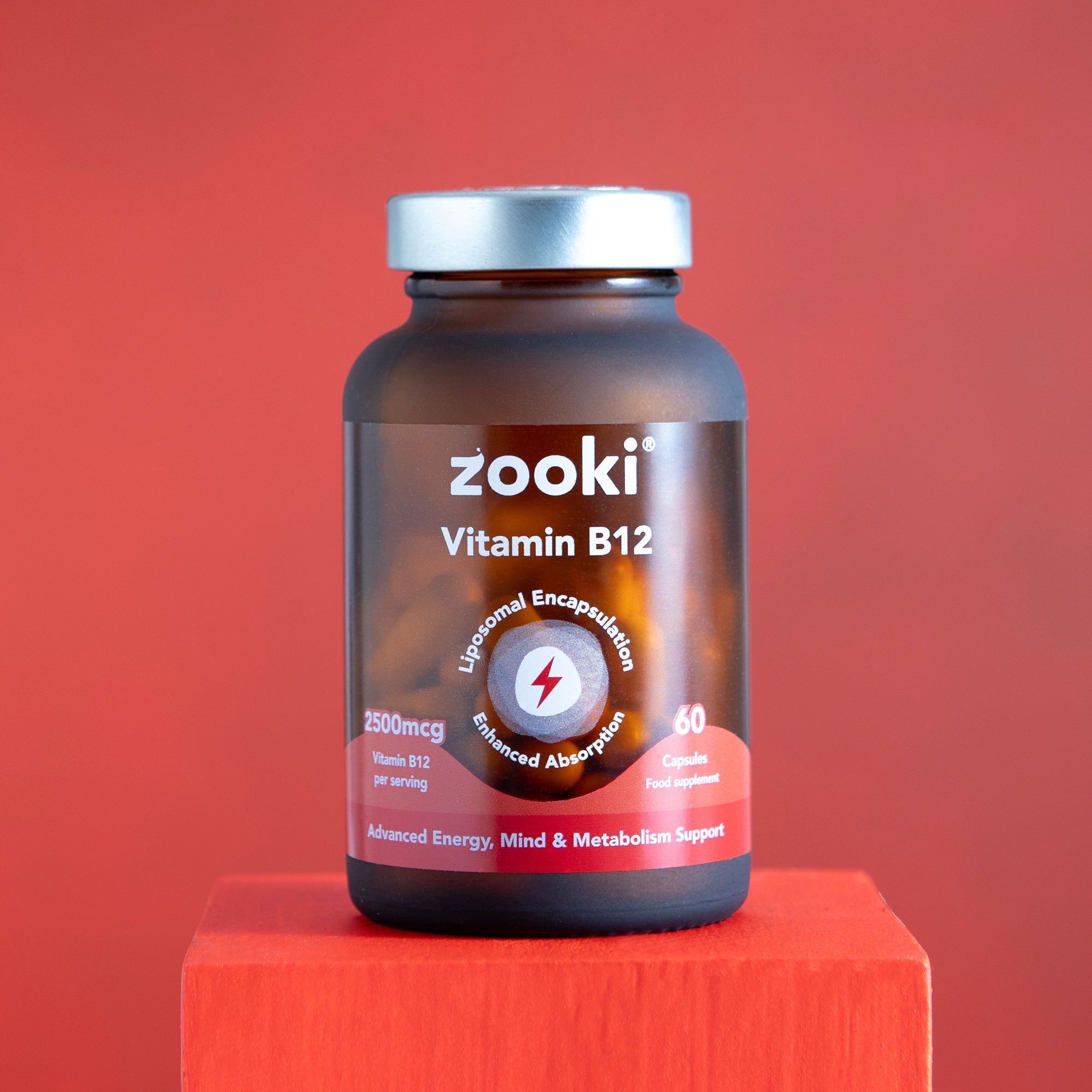 Zooki - Vitamin B12 2500mcg Liposomal - 60 Vegan Capsules