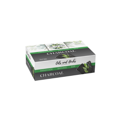 Oils and Herbs - Charcoal Handmade Soap by Herbalist - 100g