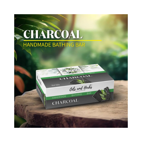 Oils and Herbs - Charcoal Handmade Soap by Herbalist - 100g