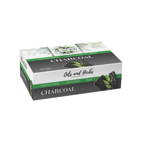 Oils and Herbs - Charcoal Handmade Soap by Herbalist - 100g