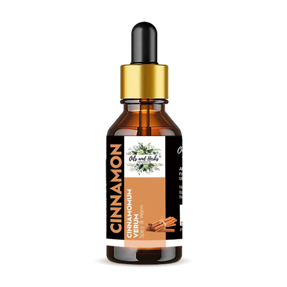 Oils & Herbs – Natural Cinnamon Essential Oil – 100% Pure & Undiluted - The Wellness Store®