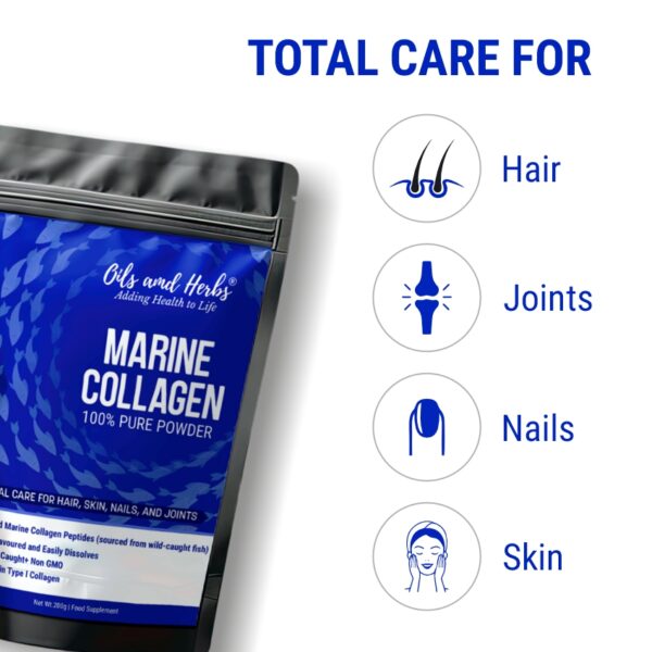 Oils & Herbs - 100% Pure Marine Collagen Powder - 100g