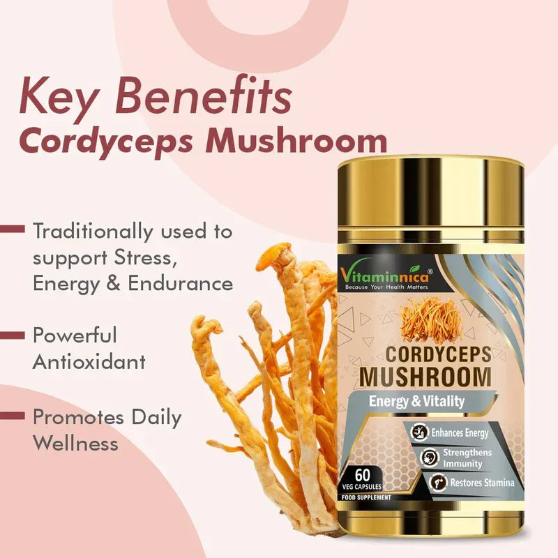 Vitaminnica Cordyceps Mushroom- 60 Capsules - The Wellness Store®