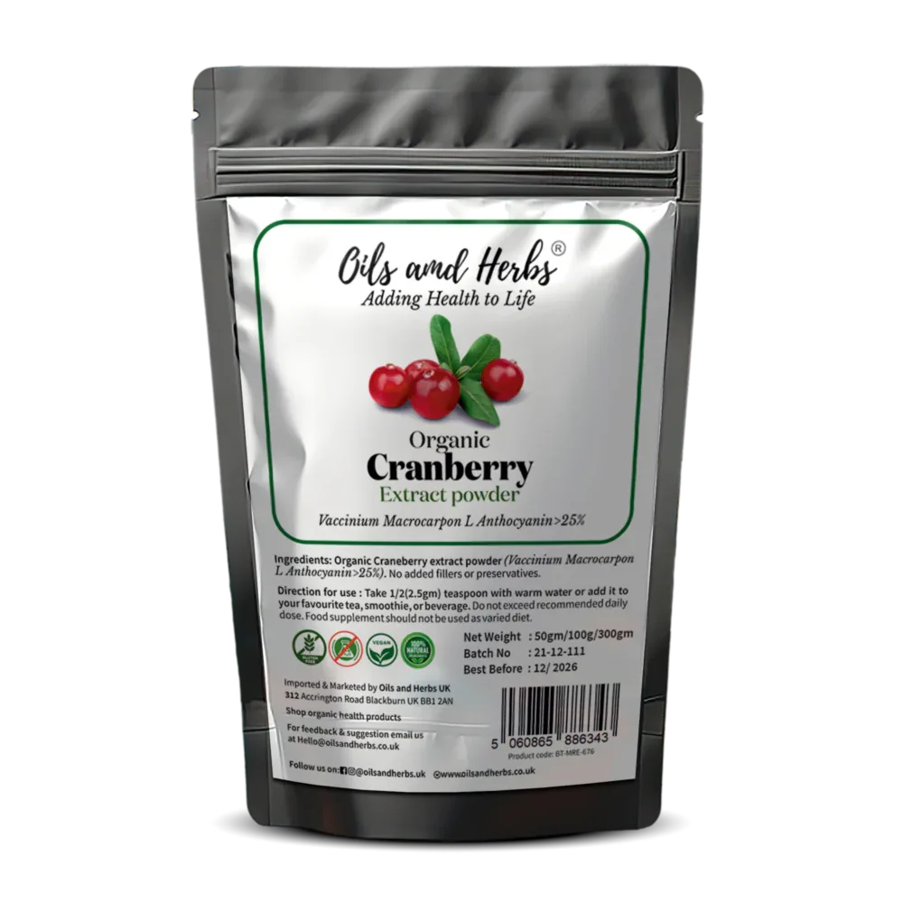 Oils & Herbs – Organic Cranberry Extract Powder – High in Anthocyanins - The Wellness Store®