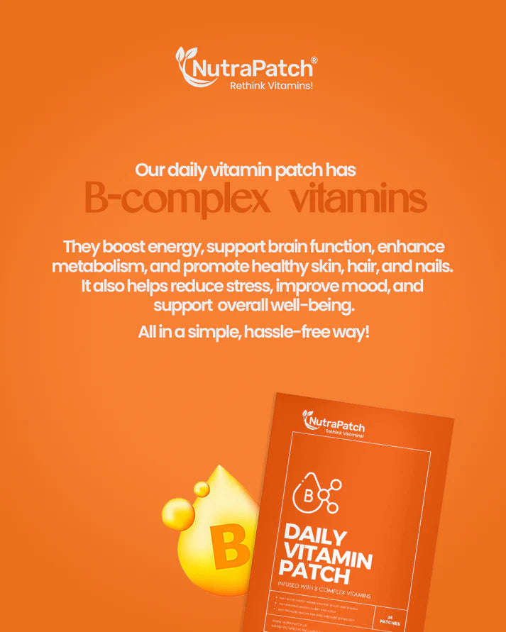 NutraPatch - Daily Vitamin Patch with B Vitamins - 12 Patches
