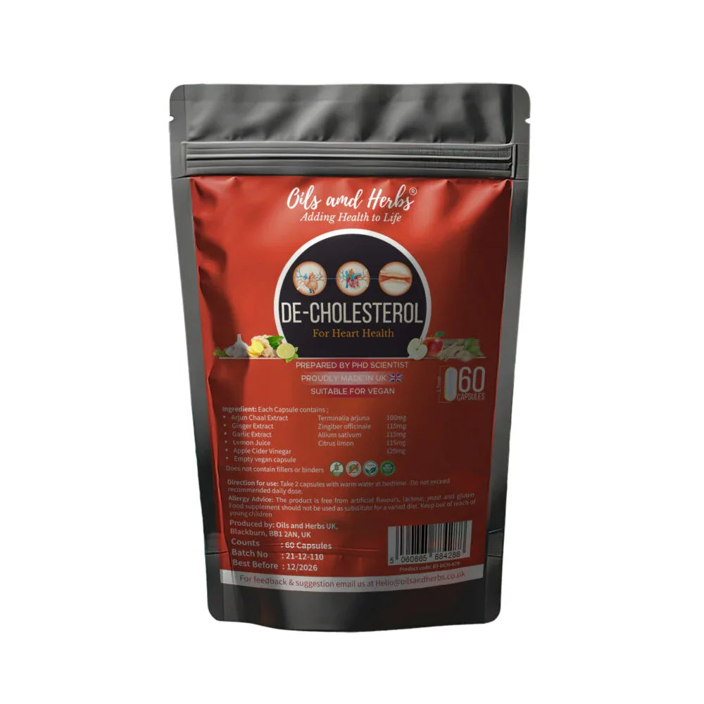 Oils & Herbs – De-Cholesterol Powder - Herbal Blend with Botanical Ingredients - The Wellness Store®