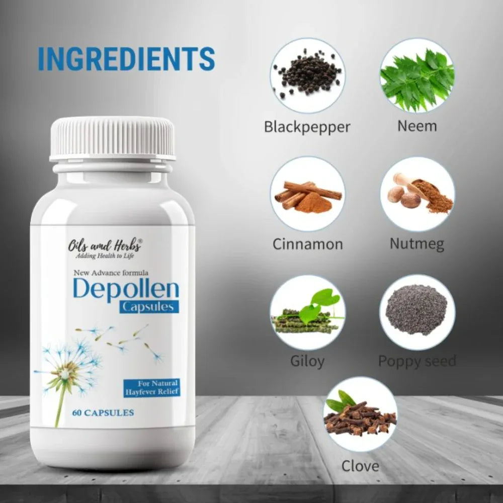 Oils & Herbs – Advanced Formula Natural Hayfever Capsules - The Wellness Store®