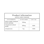 Gumi Vitamins - Detox - Apple Cider Vinegar 500mg - 30 Servings (60 Gummies)