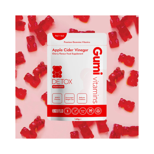 Gumi Vitamins - Detox - Apple Cider Vinegar 500mg - 30 Servings (60 Gummies)