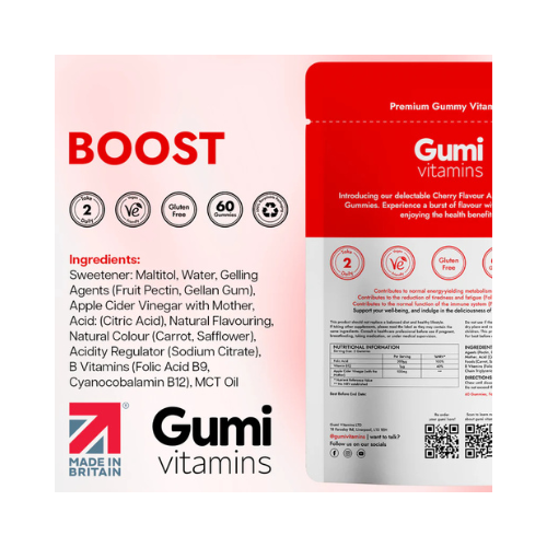 Gumi Vitamins - Detox - Apple Cider Vinegar 500mg - 30 Servings (60 Gummies)