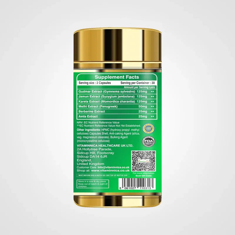 Vitaminnica Diabetic Support - 60 Capsules - The Wellness Store®