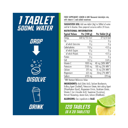 Applied Nutrition - Endurance Hydration Electrolyte Tablets - 20 Tablets