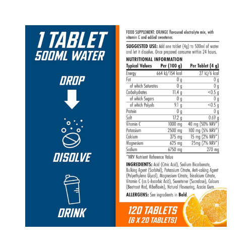 Applied Nutrition - Endurance Hydration Electrolyte Tablets - 20 Tablets