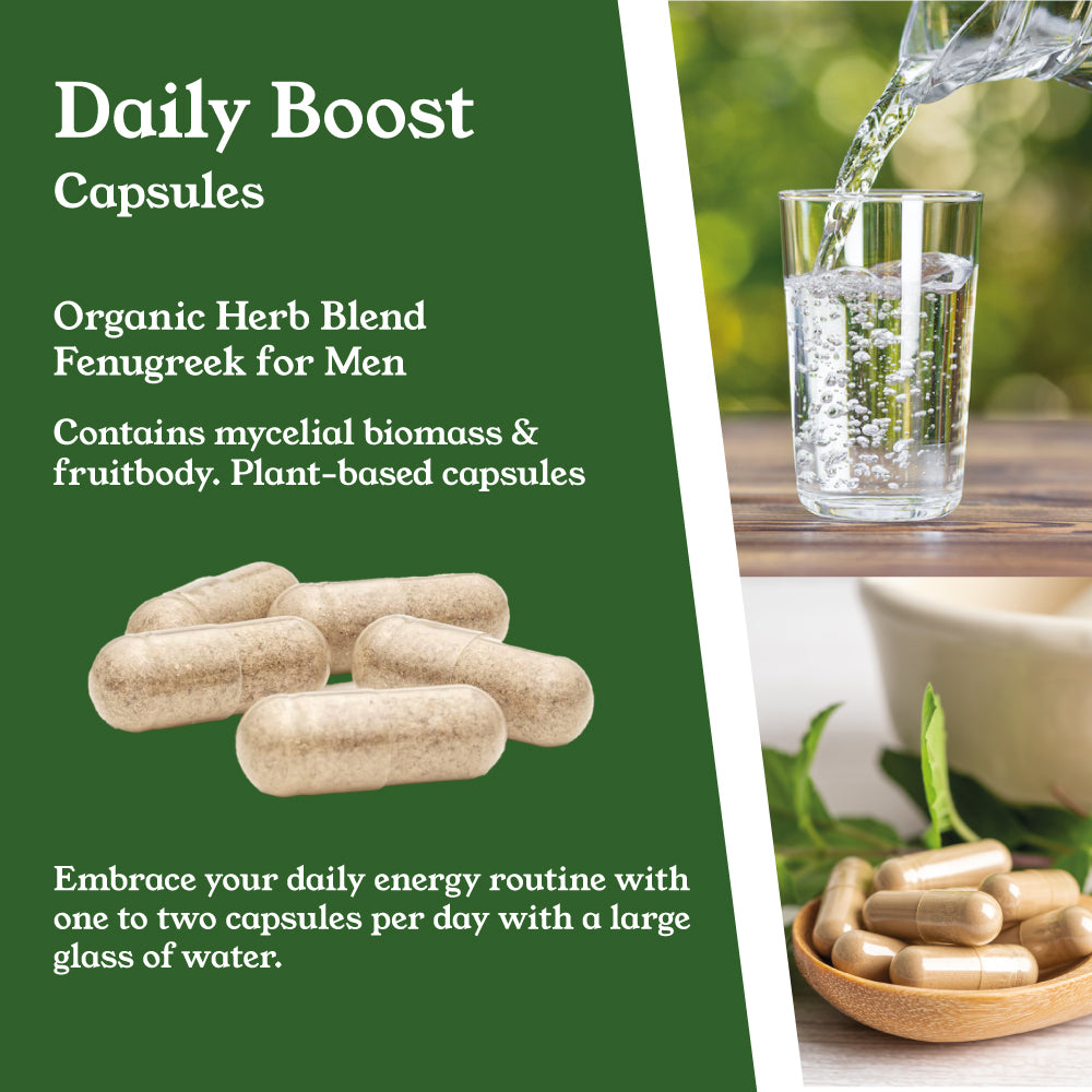Nture - Organic Fenugreek Capsules for Men 500mg - 60 Vegan Capsules