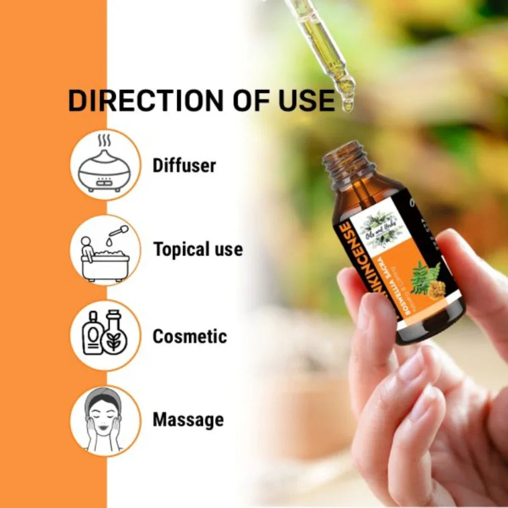 Oils & Herbs – Frankincense Essential Oil 100% Pure & Natural - The Wellness Store®