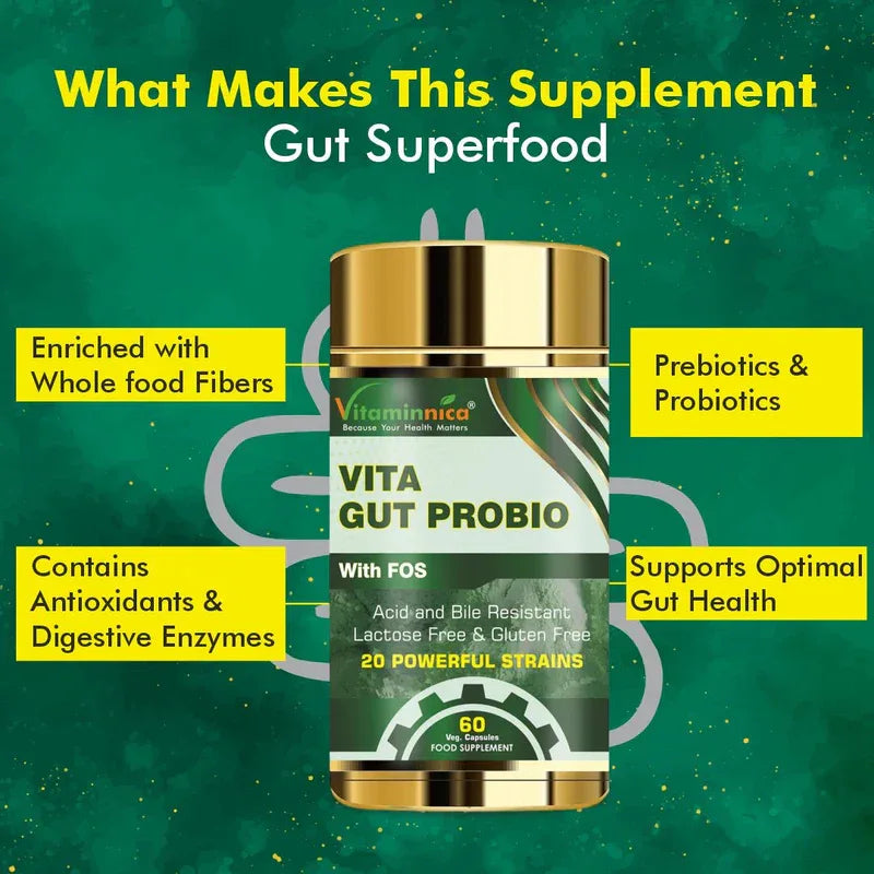 Vitaminnica Vita Gut Probio- 60 Capsules - The Wellness Store®