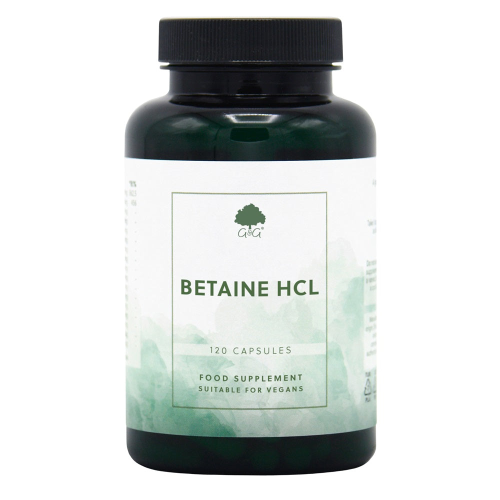 G&G Vitamins - Betaine HCl with Pepsin - 120 Vegan Capsules