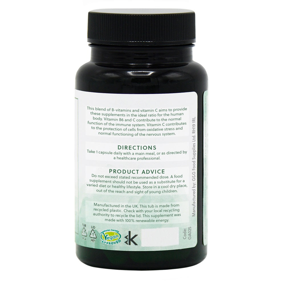 G&G Vitamins - Vitamin B Complex & Vitamin C - 60 Vegan Capsules