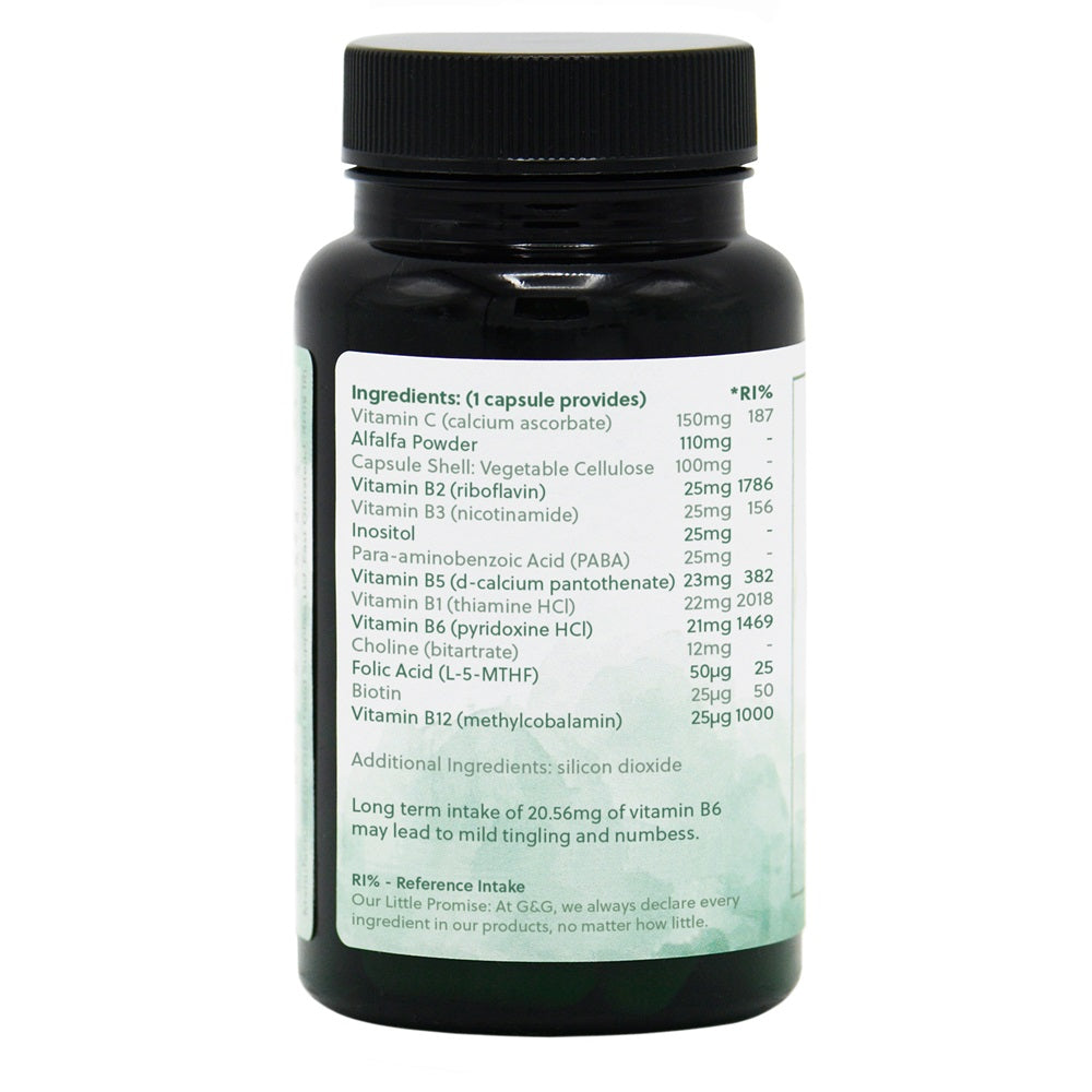 G&G Vitamins - Vitamin B Complex & Vitamin C - 60 Vegan Capsules
