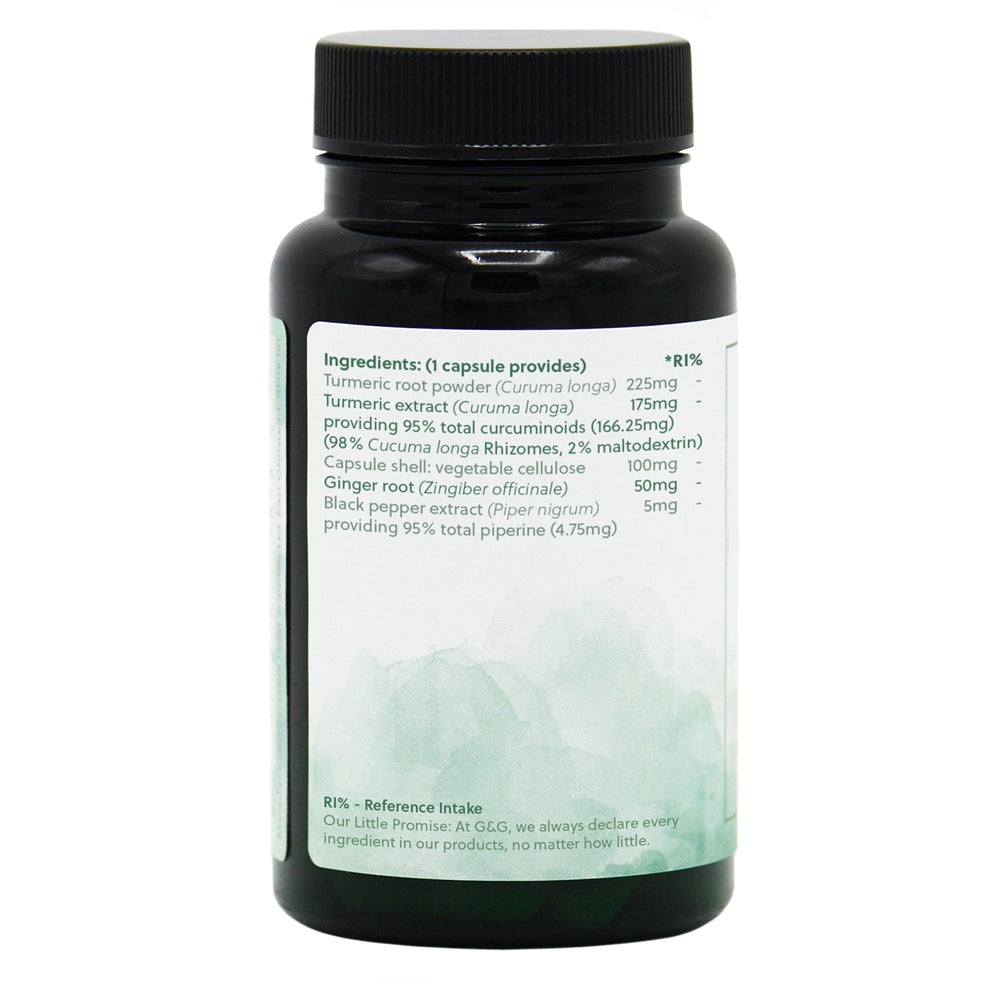 G&G Vitamins - Turmeric & Curcumin 95% - 60 Vegan Capsules
