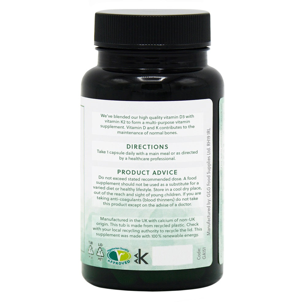 G&G Vitamins - Vitamin D3 Plus - 60 Capsules