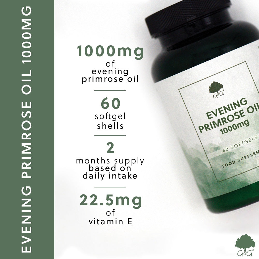 G&G Vitamins – Evening Primrose Oil 1000mg – 60 Softgels