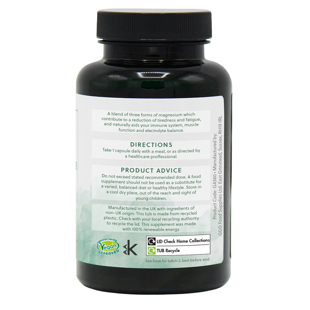 G&G Vitamins - Triple Magnesium Complex 74mg - 90 Vegan Capsules