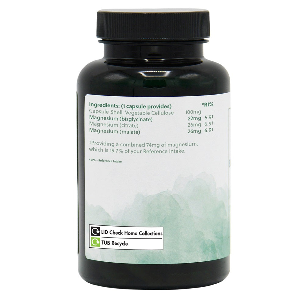 G&G Vitamins - Triple Magnesium Complex 74mg - 90 Vegan Capsules